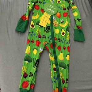 Little Sleepies Colorful Fruit Print Kids Footie